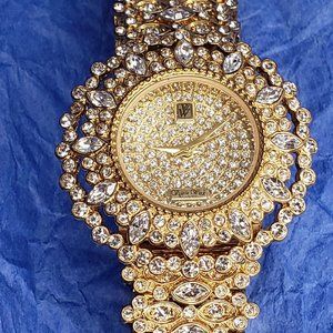 Victoria Wieck Beverly Hills Cubic Zirconias Rose Gold Vintage Watch